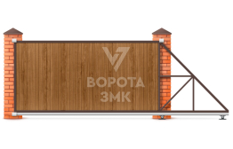 Деревянные ворота 2200×3500 ЗМК-7696