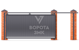 Откатные ворота механические 5500×1900 5,5 метров ЗМК-7982