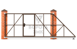 Ворота под ключ без автоматики 2200×3200 ЗМК-7525