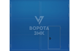 Промышленные ворота 2500×4500 из сэндвич панелей ЗМК-4985