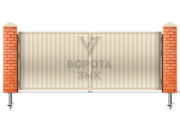 Оцинкованные ворота 3000×3000 ЗМК-5448